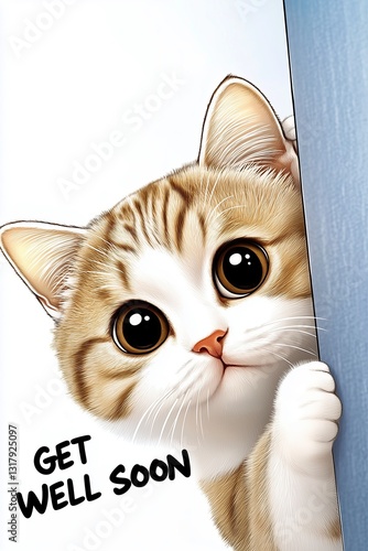 Adorable Kitten Peeking with 