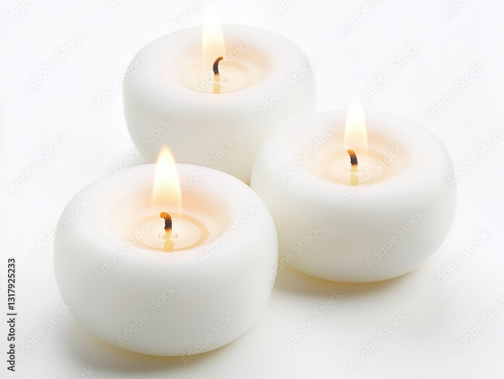 White Candles with Soft Flames – Relaxing and Spiritual Atmosphere for Meditation, Spa, and Tranquility White Candles with Soft Flames – Relaxing and Spiritual Atmosphere for Meditation, Spa, and Tranquility
