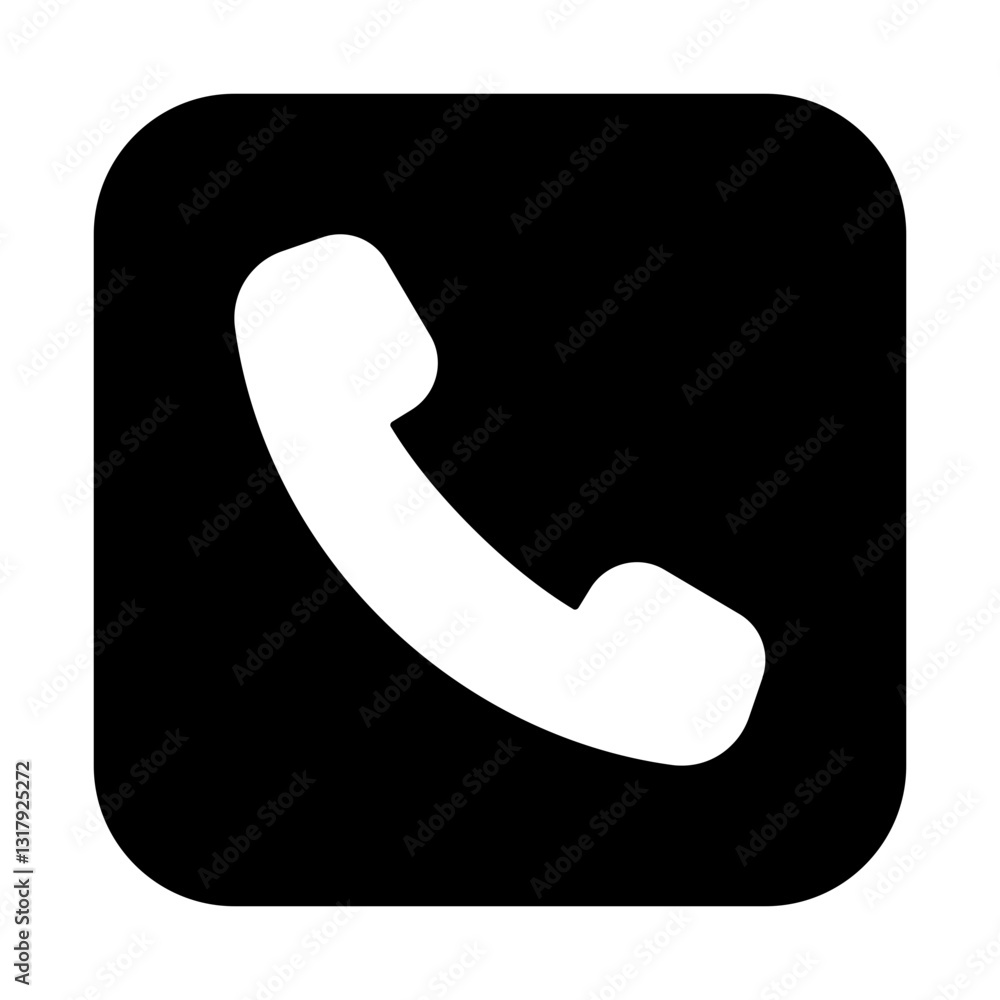 Stylized Phone Icon for User Interfaces