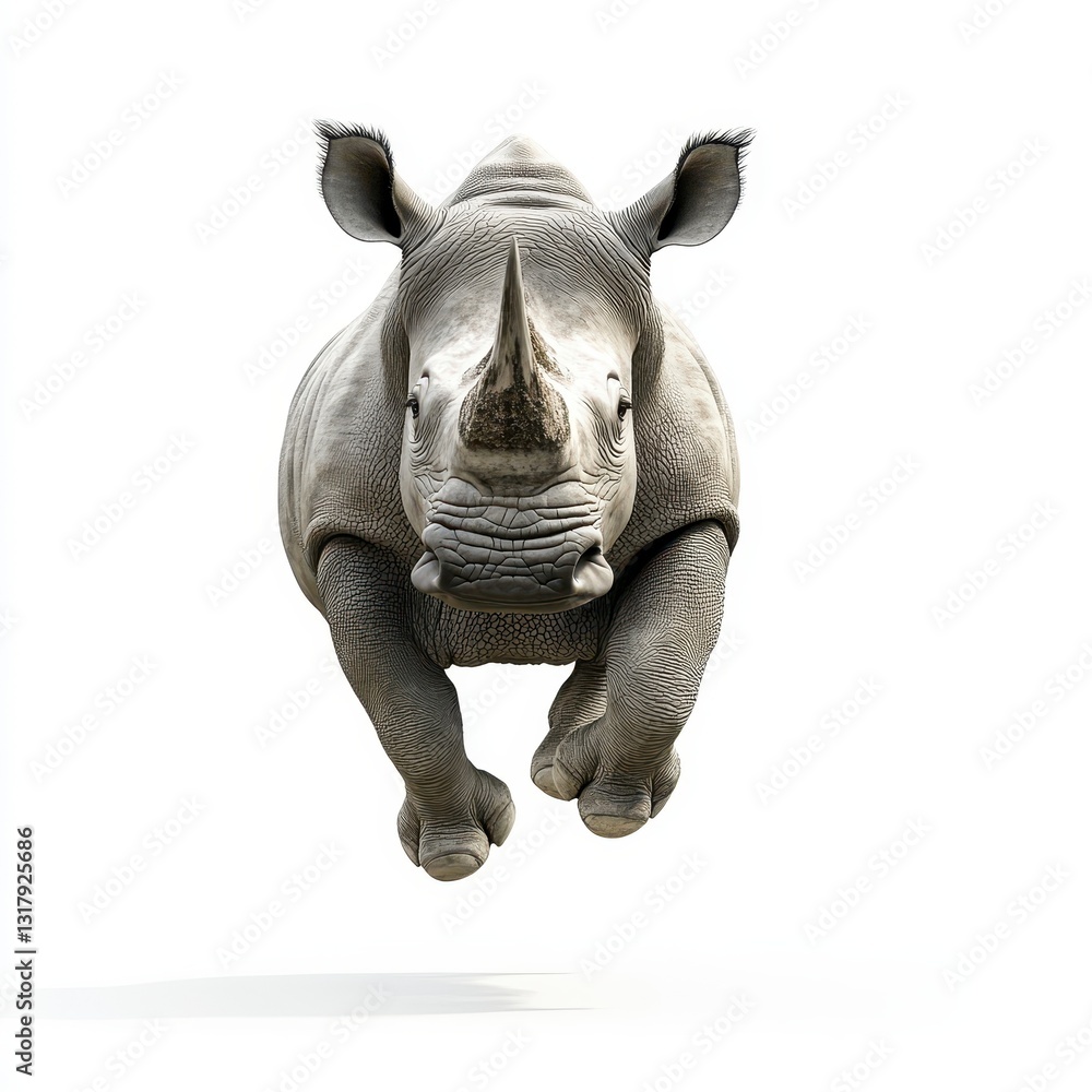 Obraz premium Powerful Rhino in Motion