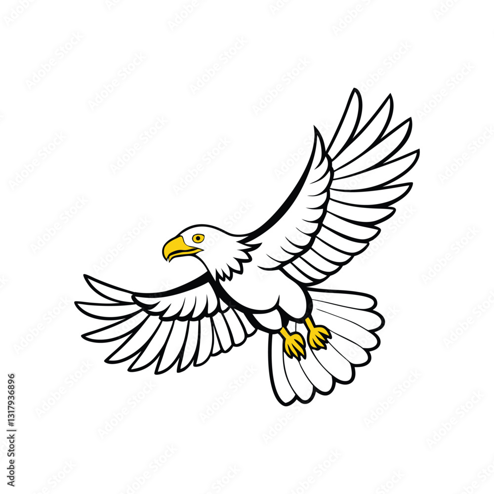 Obraz premium vector illustration of an eagle