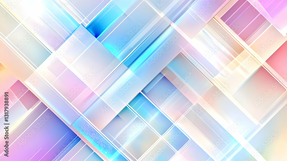Abstract Geometric Design with Colorful Light Reflections and Modern Texture Abstract Geometric Design with Colorful Light Reflections and Modern Texture