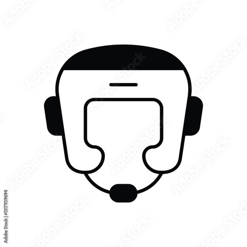 Boxing Helmet Vector icon