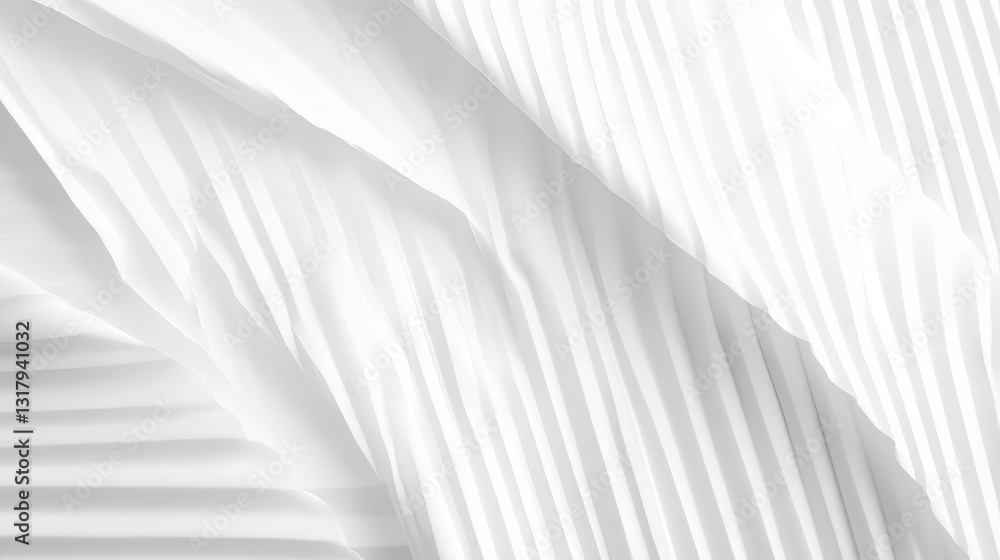 Obraz premium White Striped Fabric Folds