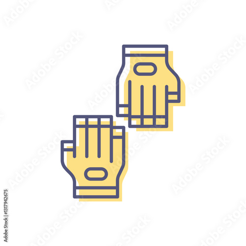 Traning Gloves Vector icon