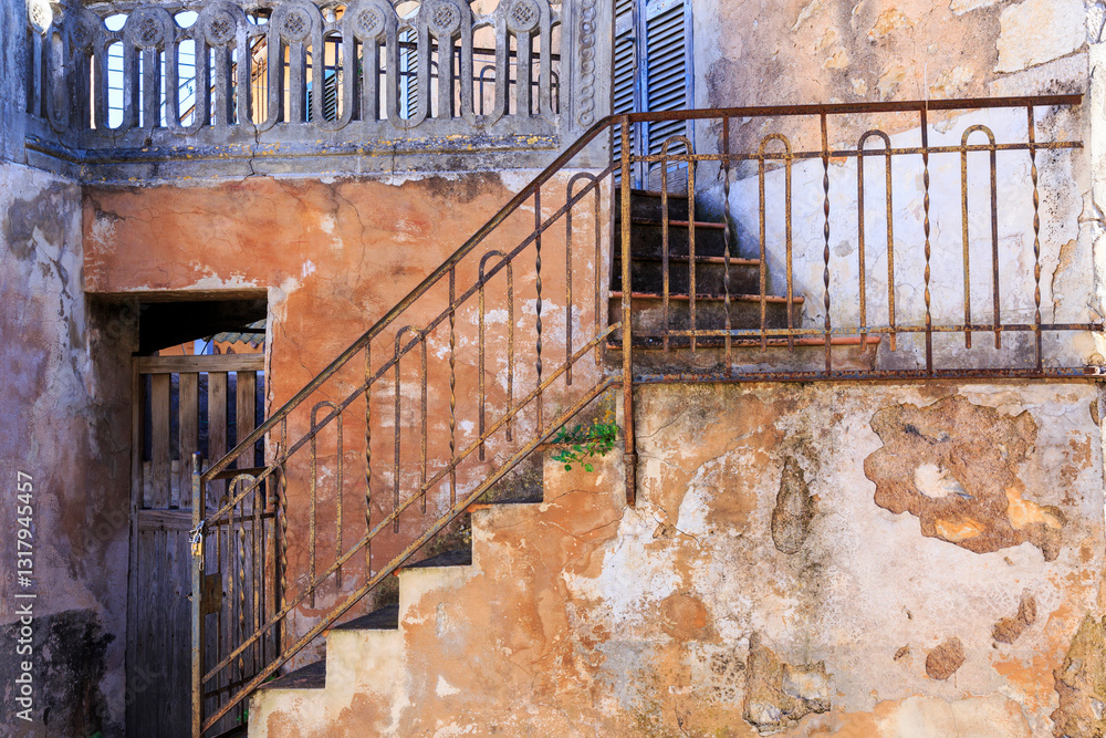 Europe, Spain, Balearic Islands, Mallorca. Stairs.