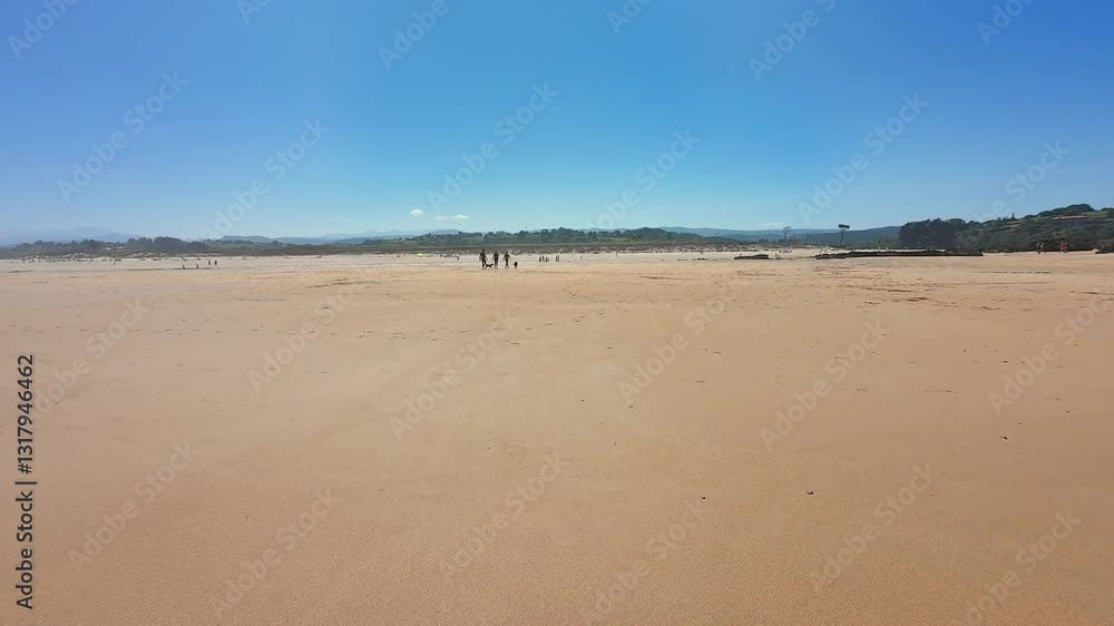 A tranquil beach with soft golden sands, gentle waves, and a clear blue sky, perfect for relaxation A tranquil beach with soft golden sands, gentle waves, and a clear blue sky, perfect for relaxation