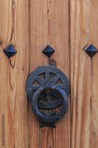 Obraz na płótnie Europe, Spain, Balearic Islands, Mallorca. Esporles. door knocker. w salonie