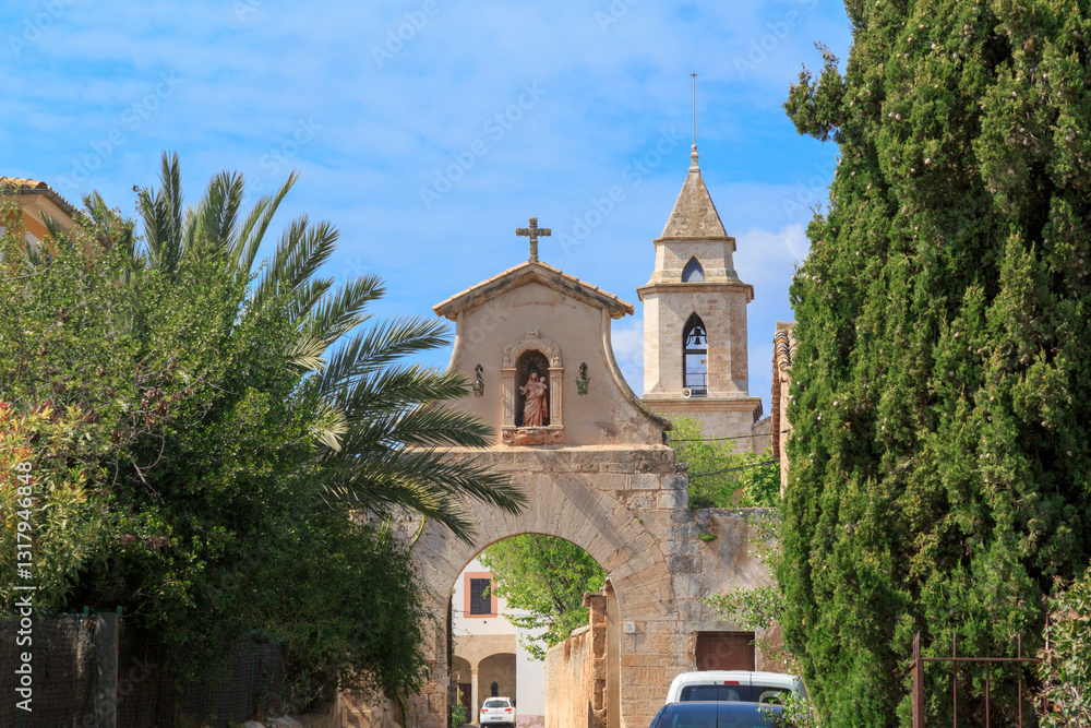 Europe, Spain, Balearic Islands, Mallorca.Palma. Biogranja La Real. Monastery Secar de La Real. April 15, 2017
