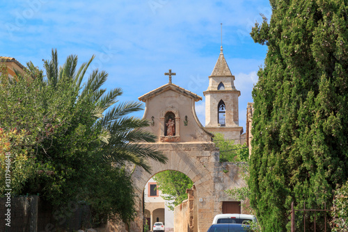 Obraz na płótnie Europe, Spain, Balearic Islands, Mallorca.Palma. Biogranja La Real. Monastery Secar de La Real. April 15, 2017 w salonie