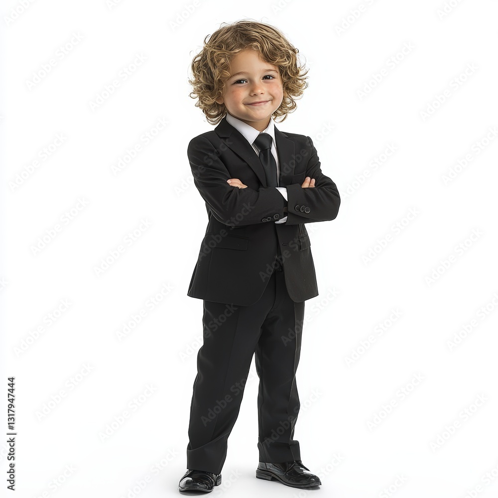 a young boy in a suit , Generative art. a young boy in a suit , Generative art.