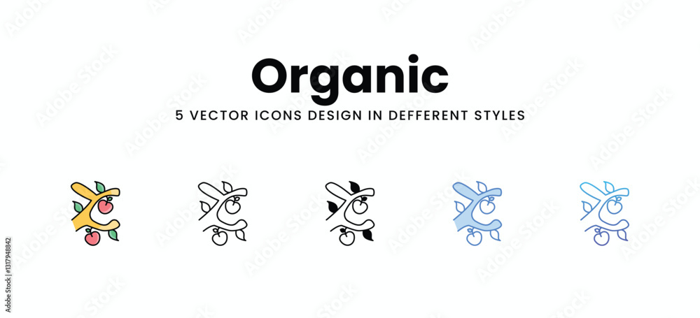 Organic vector icons set stock illustration. Organic vector icons set stock illustration.