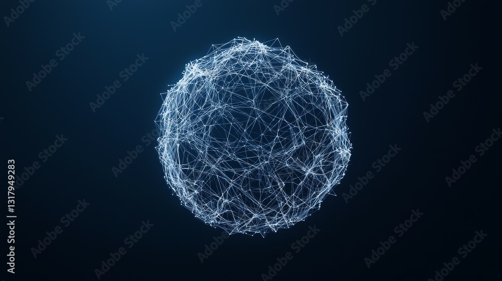 A digital representation of a networked sphere, symbolizing connectivity and technology. A digital representation of a networked sphere, symbolizing connectivity and technology.