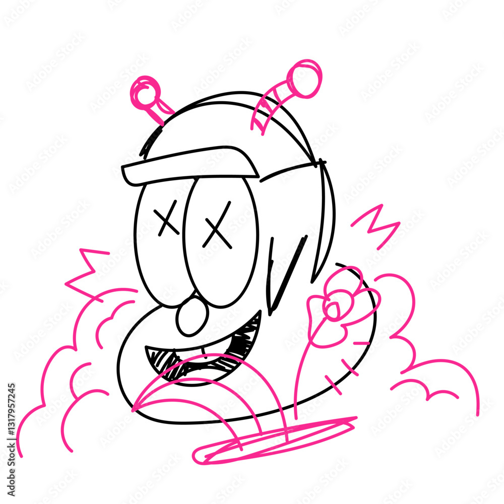 Vector Doodle Illustrations in various abstract shapes Vector Doodle Illustrations in various abstract shapes