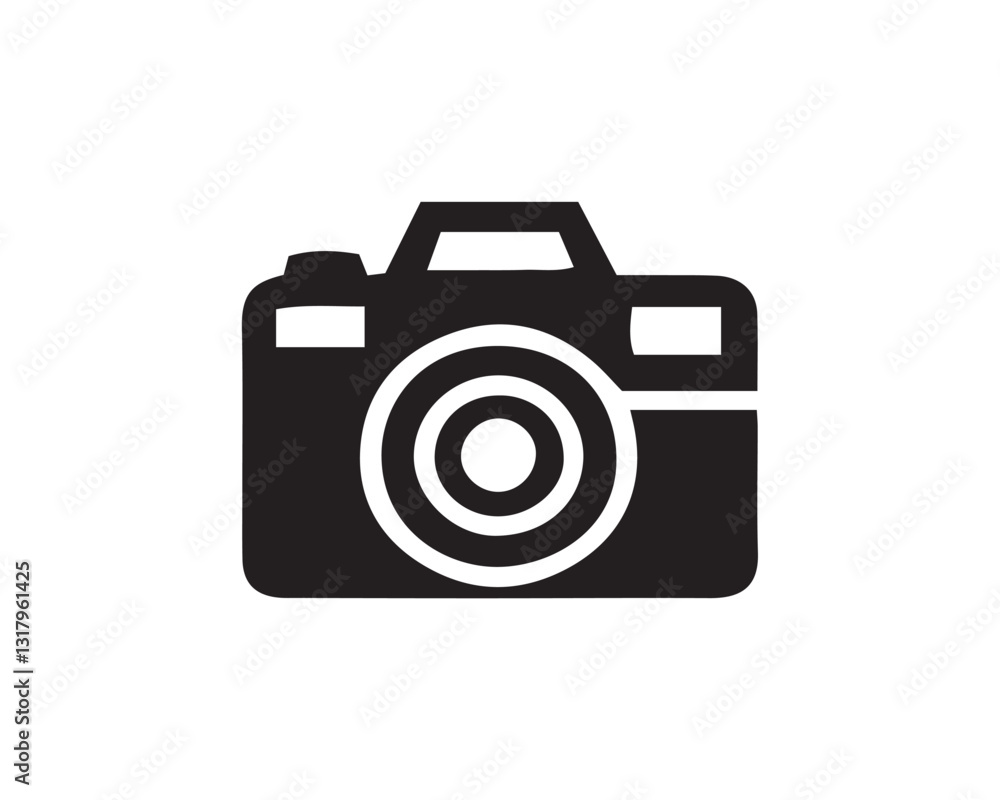 digital camera vector illustration with editable strokes and shape digital camera vector illustration with editable strokes and shape