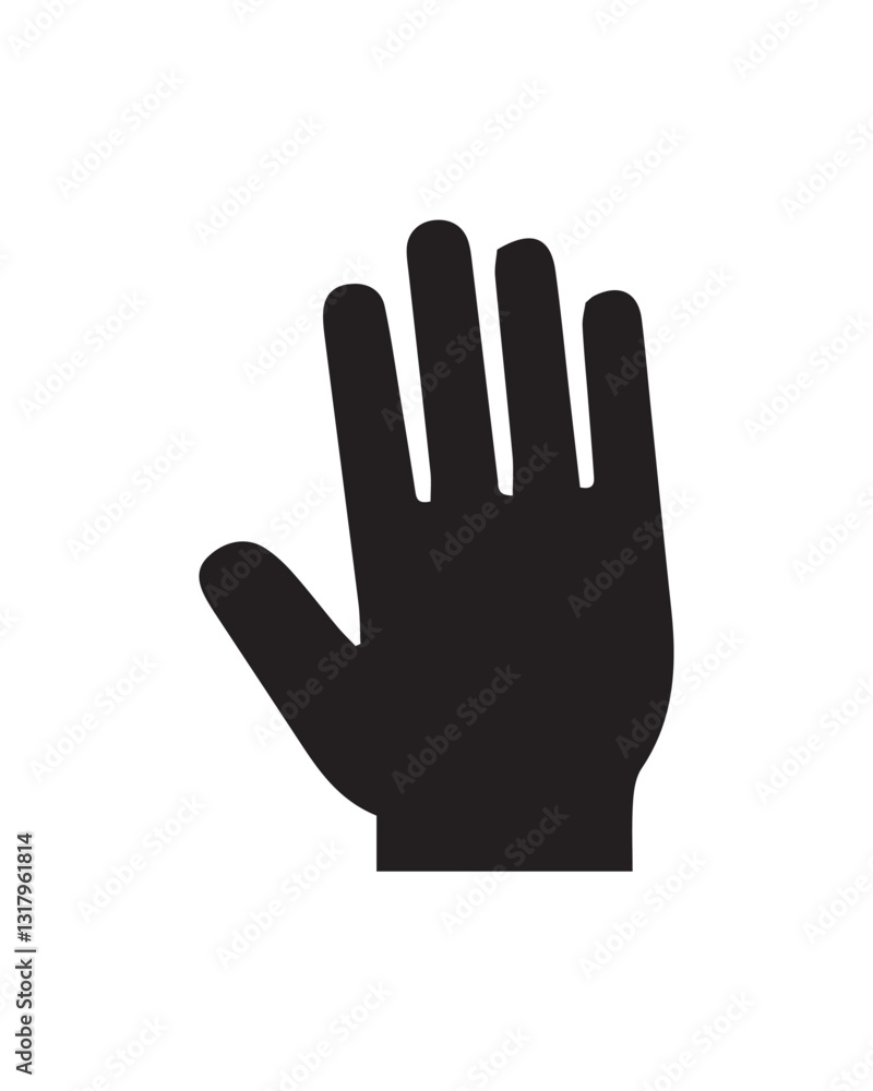 hand vector illustration with editable strokes and shape hand vector illustration with editable strokes and shape