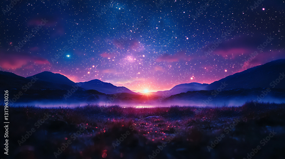 Fototapeta premium starry highlands,