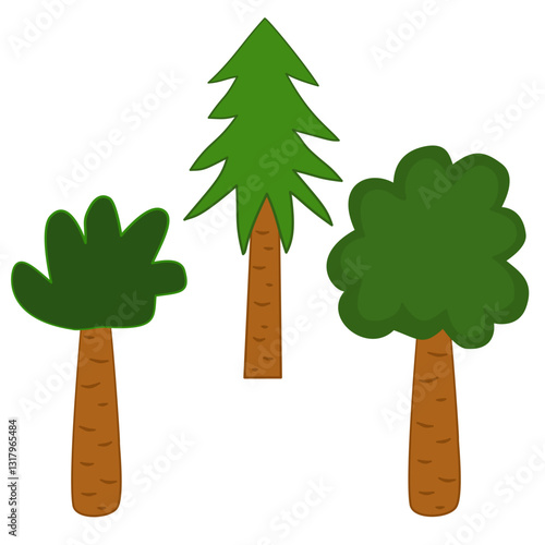 Kind of tree vector hand drawing