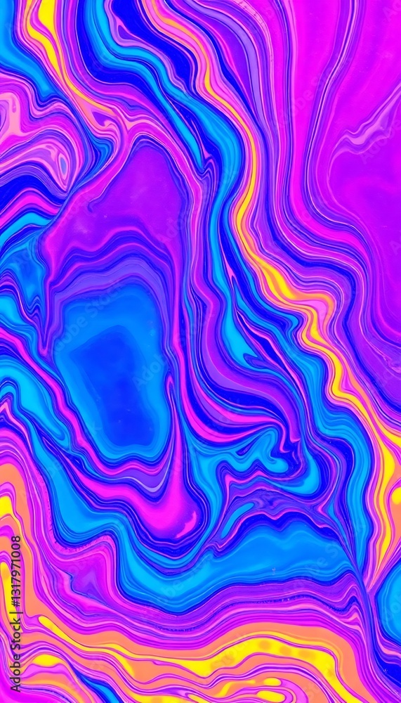 Fototapeta premium Holographic Background Marble Design Liquid Color Flow