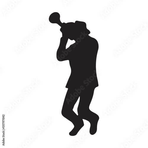 Silhouette of cinco de mayo Fondo blanco vector
