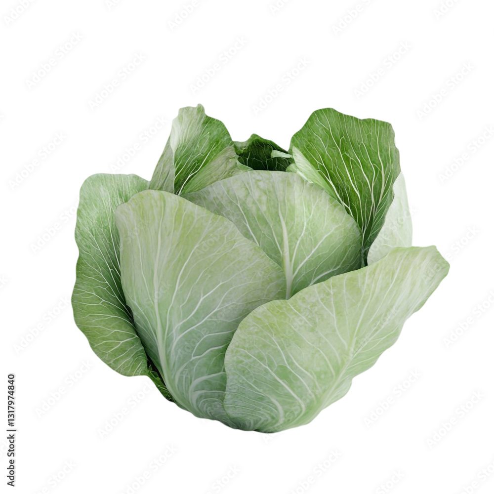 Obraz premium Fresh Green Cabbage Vibrant Vegetable Healthy Food
