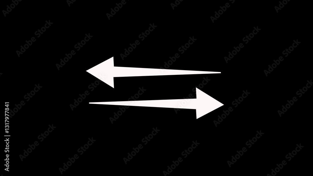 Swipe left and right black arrow animation on a black background. Left-right arrow loading Swipe left and right black arrow animation on a black background. Left-right arrow loading