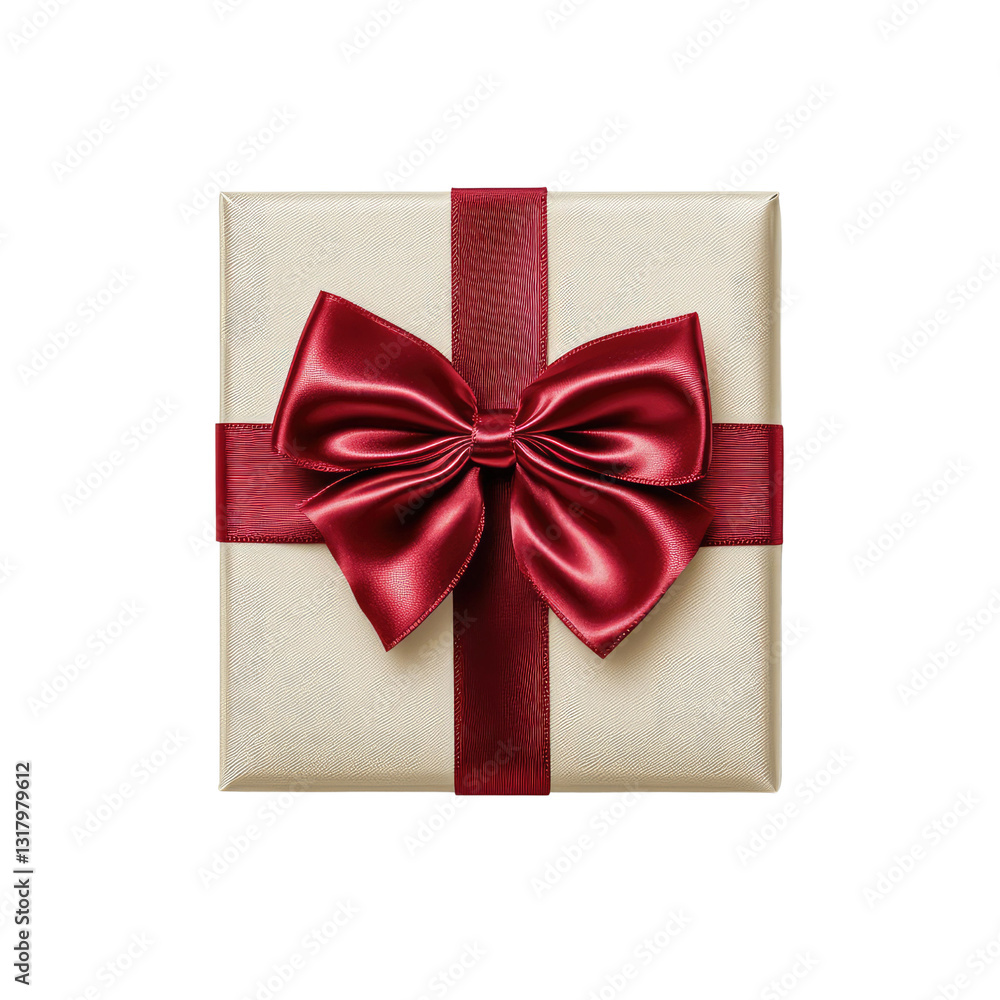 Elegant Gift Box with Red Satin Bow, Perfect for Celebrations, Events, and Special Occasions, Symbolizing Joy and Surprise for Every Recipient Elegant Gift Box with Red Satin Bow, Perfect for Celebrations, Events, and Special Occasions, Symbolizing Joy and Surprise for Every Recipient