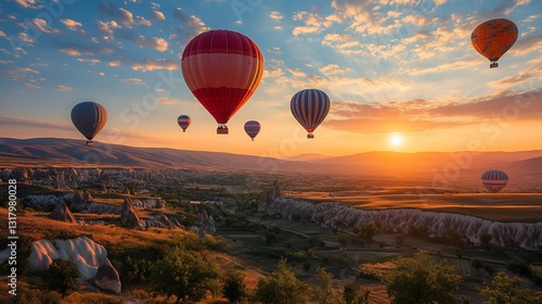 Cappadocia Sunrise Hot Air Balloon Festival: A Breathtaking Aerial View of Turkey's Magical Landscape