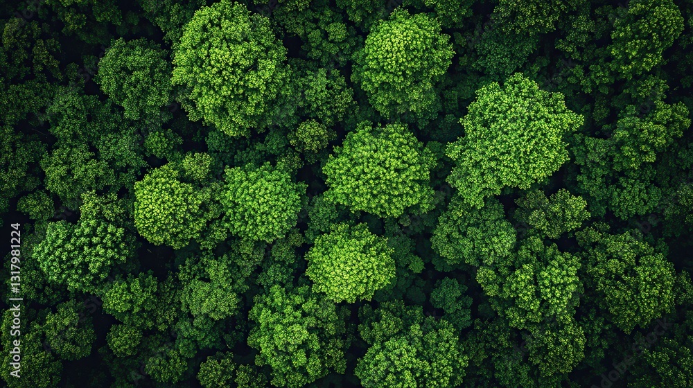 overhead view of a youthful forest with lush greenery overhead view of a youthful forest with lush greenery