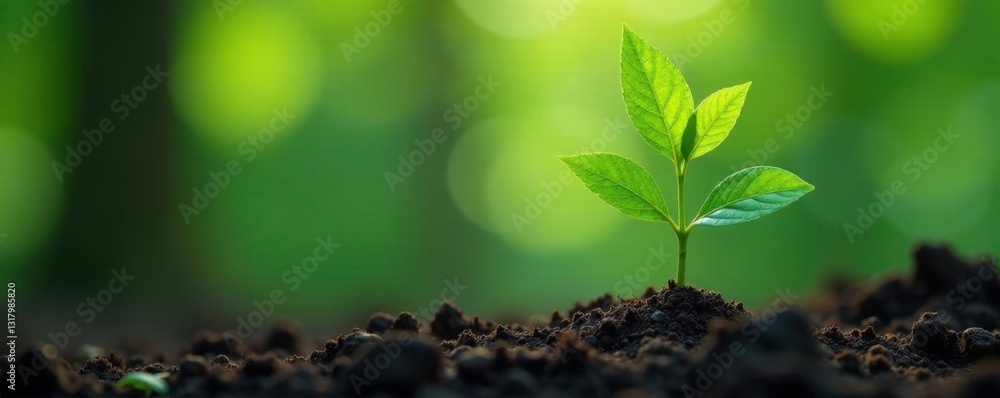 Growing plant with strong roots, abundant leaves , future, stem Growing plant with strong roots, abundant leaves , future, stem