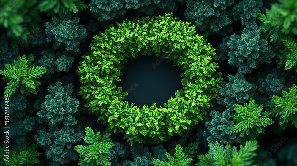 top view of a thriving green forest in the summer top view of a thriving green forest in the summer