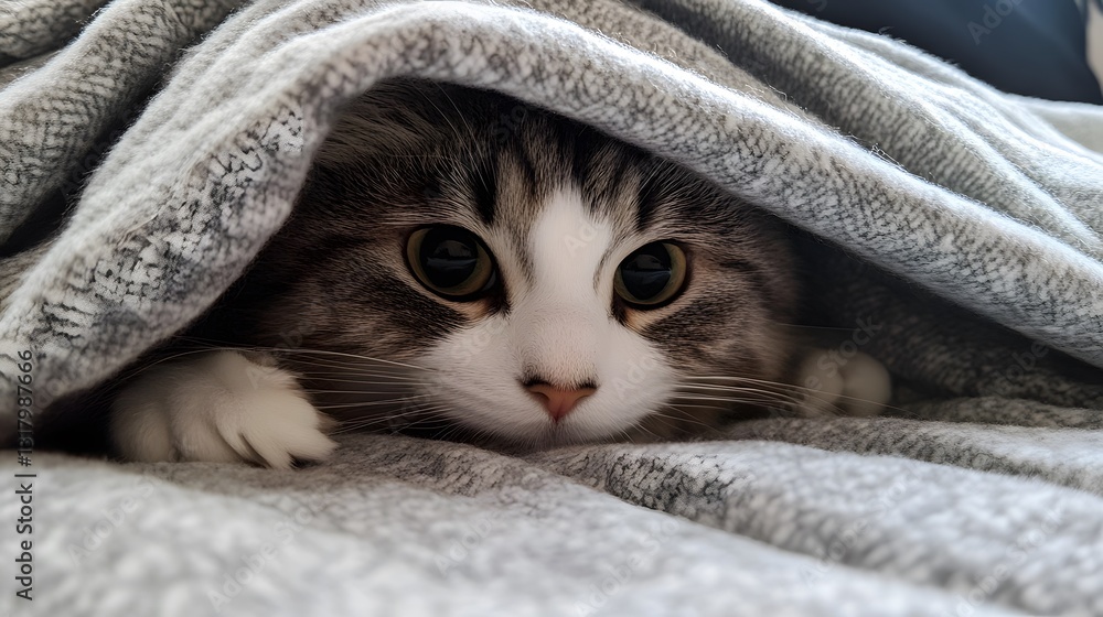 Cozy Cat Under Blanket Cozy Cat Under Blanket