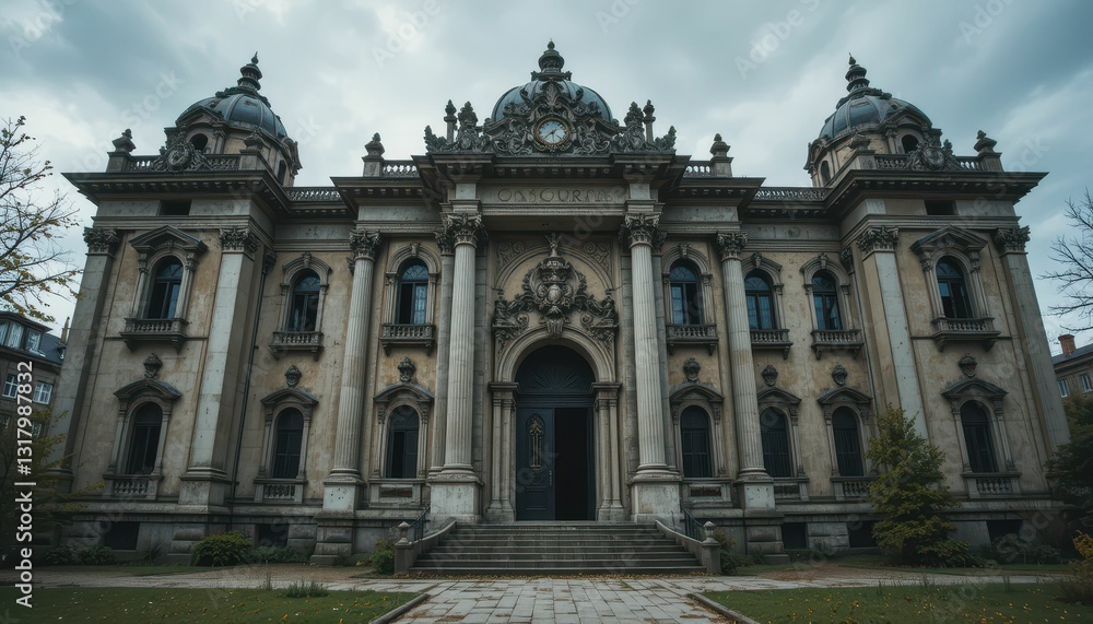 Majestic Historic Architecture of an Elegant Ancient Building Majestic Historic Architecture of an Elegant Ancient Building