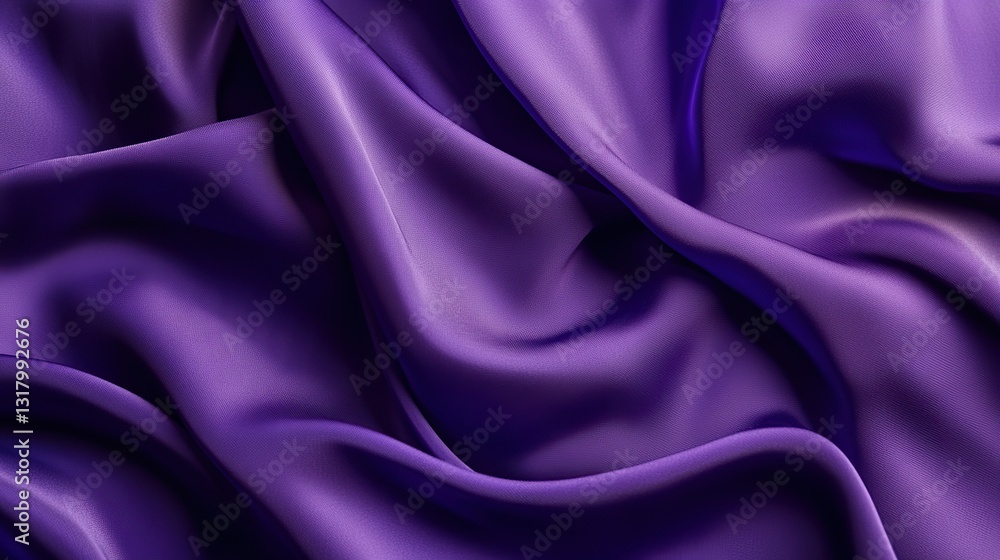 Fototapeta premium Luxurious Purple and Pink Satin Fabric with Shiny Silk Texture, Elegant Textile Background for Fashion and Interior Design