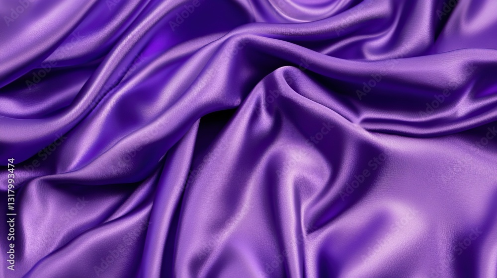 Obraz premium Luxurious Purple and Pink Satin Fabric with Shiny Silk Texture, Elegant Textile Background for Fashion and Interior Design
