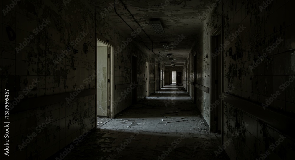 Exploring the Eerie Depths of an Abandoned Hospital Corridor: A Glimpse into Decay and Mystery Exploring the Eerie Depths of an Abandoned Hospital Corridor: A Glimpse into Decay and Mystery