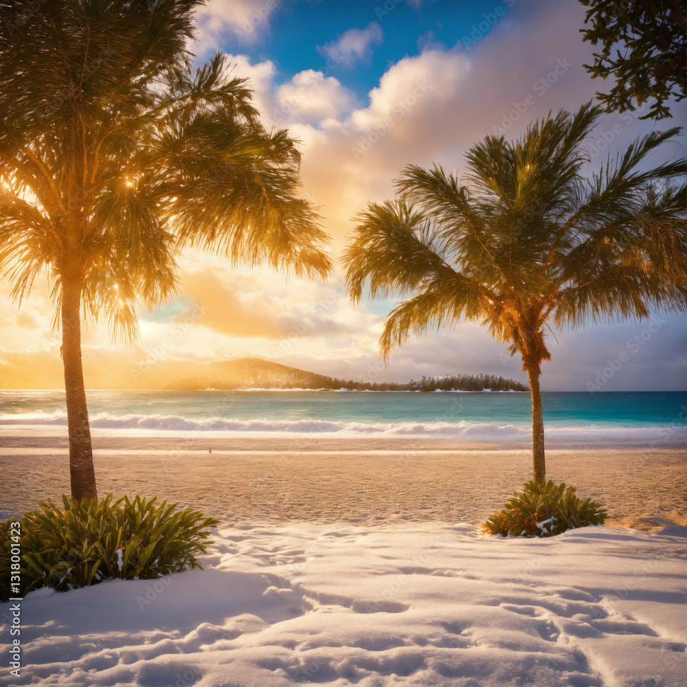 Fototapeta premium sunset in beach