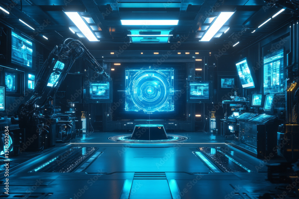 Fototapeta premium A high-tech lab filled