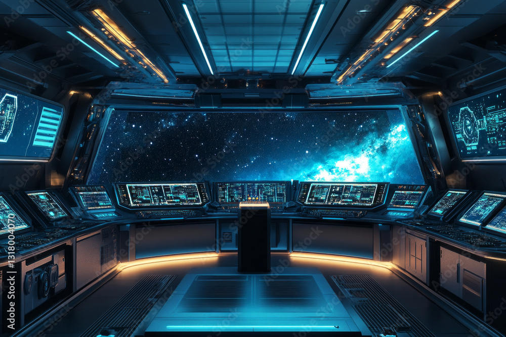 Obraz premium A high-tech control room