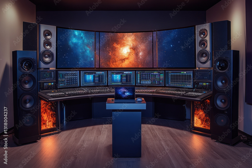 A high-tech control room A high-tech control room