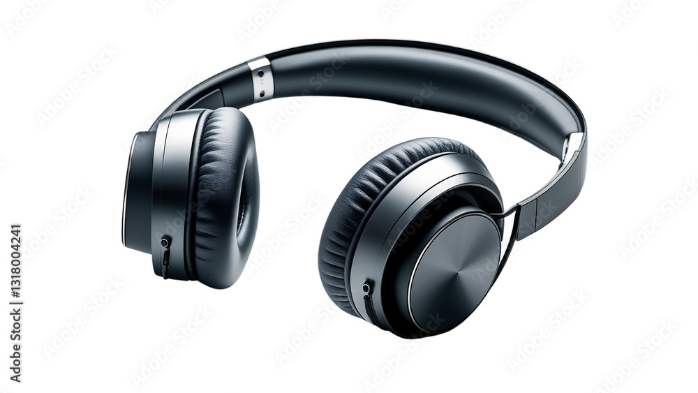 Stylish over-ear headphones with a transparent background, featuring a sleek design and superior comfort. Stylish over-ear headphones with a transparent background, featuring a sleek design and superior comfort.