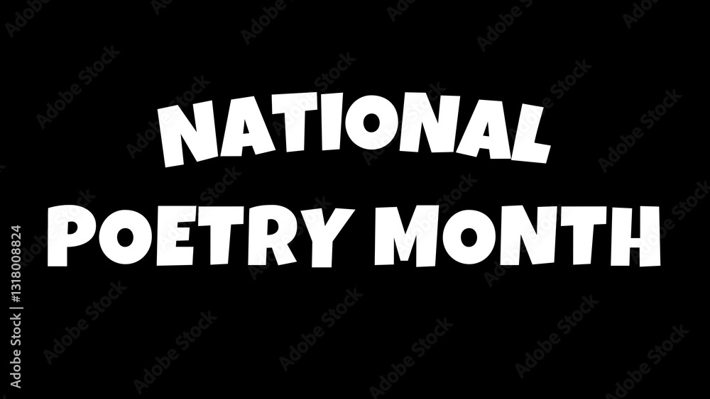 Fototapeta premium Poetry Month background animation illustration 