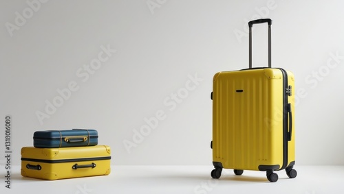 Suitcase travel luggage isolated white background
