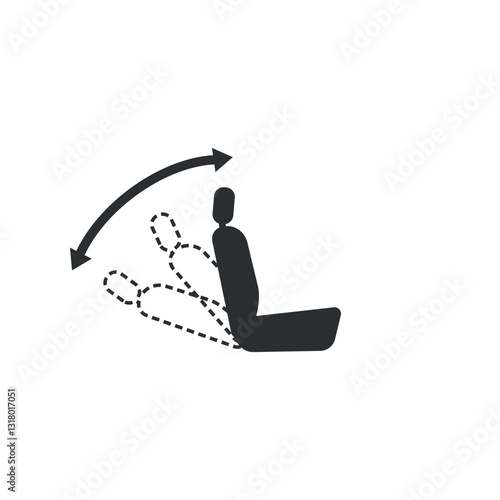 vector illustration of car seat flat design, adjust the tilt.