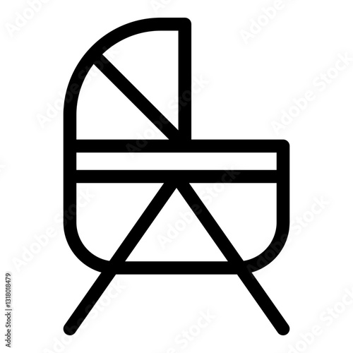 Bassinet icon. Vector line icon