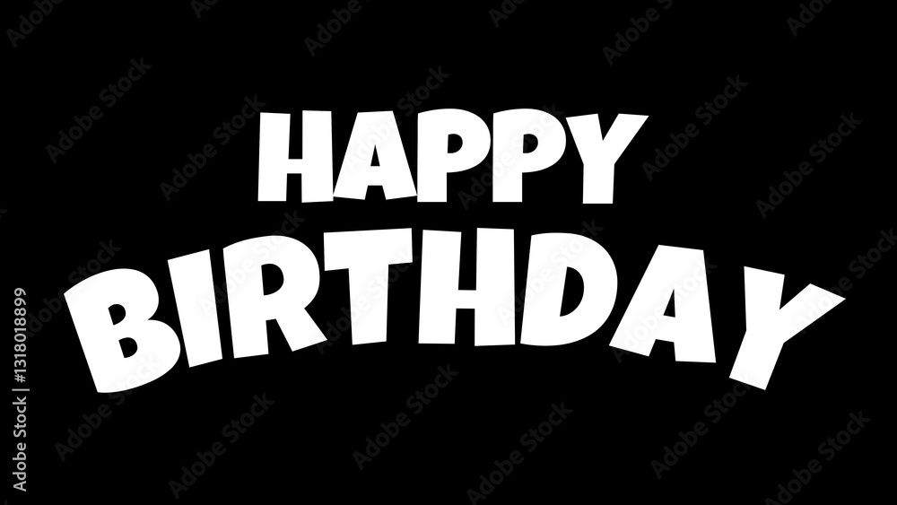 Fototapeta premium Happy Birthday text illustration Background