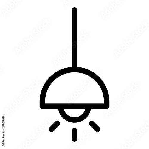 Pendant lamp icon. Vector line icon