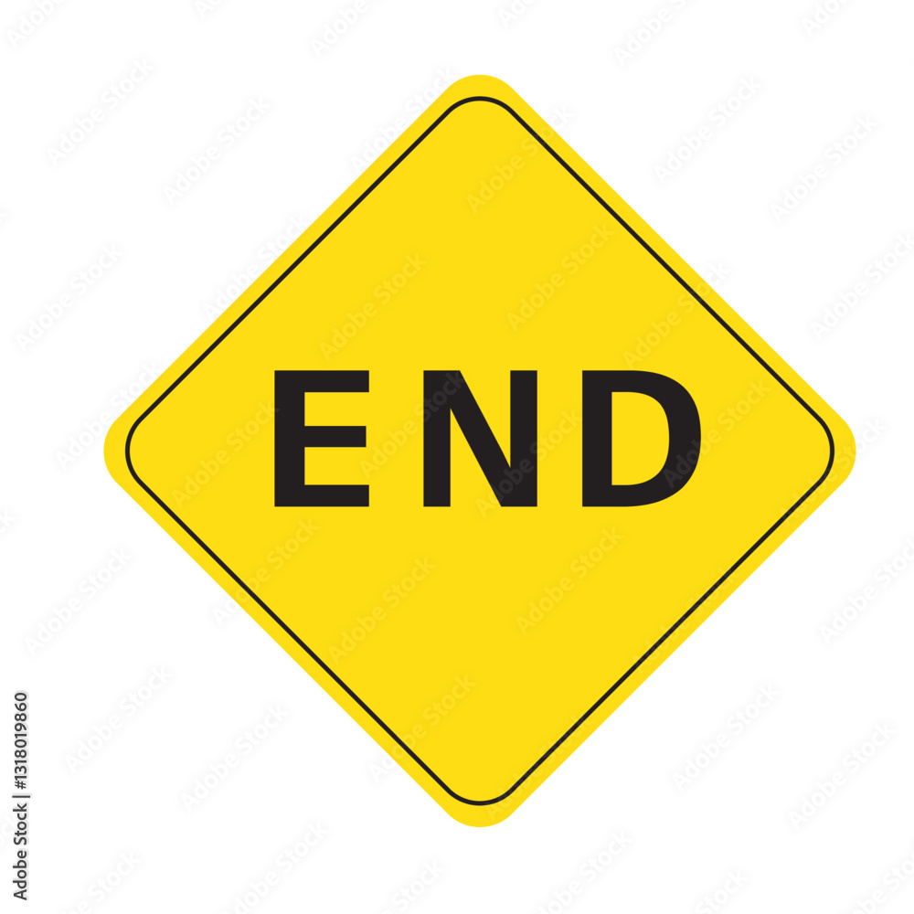 A bright yellow sign featuring the word A bright yellow sign featuring the word