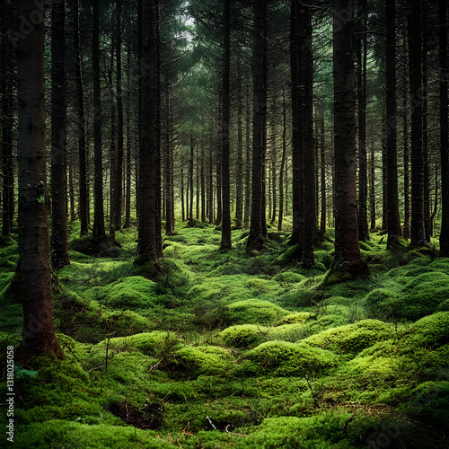 Enchanted Forest: Magical Nature Background isolated on transparent background