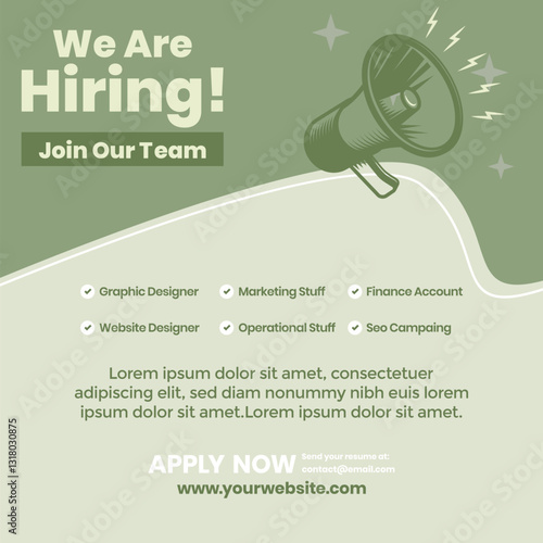 modern job vacancy poster